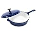 Heuck 33028 Porcelain Enamel Cast Iron 10.5 Chicken Fryer Blue