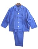 Botony 500 - Mens Big Long Sleeve Boadcloth Pajamas, Blue