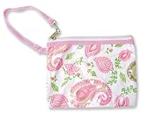 Trend Lab Paisley Park Print Zippered Pouch with Strap and Clasp
