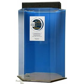 Clear-for-Life Hexagon 35 Gallon Acrylic Aquarium w/ Color (Blue)