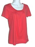 Nautica Sleepwear Women's Pleated Scoop Neck Cotton Short Sleeve Sleep T