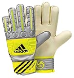 adidas FS Junior Goalkeepers Glove (Metallic Silver/Lemon Peel/Black, 7)
