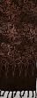 Batik Scarf - Tan on Brown Abstract Design
