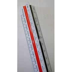 Dreikantma�stab im K�cher ISO-Teilung: 1:1 1:5 1:20 1:2 1:10 2:1