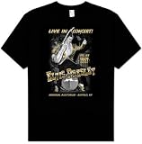 Elvis Presley LIVE IN BUFFALO Adult Black T-shirt Tee Shirt