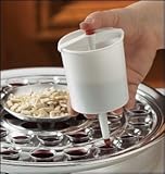 White Plastic 5 Inch Push Button Lever Hand Communion (Up to 25) Cup Filler Church