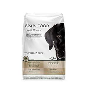 Grain Free Dog Food - Natural Quality Protein Dry Dog Food with Vitamins and Minerals - Helps with Digestion, Joint Health, Brain Health, and Promotes Good Behavior - Whitefish and Duck (20 lb. Bag)