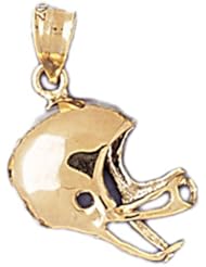 Dazzlers Solid 14k Gold Football Helmet Charm Pendant Available in three colors from jewelsberry (weights: 2.2 grams only)