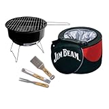 Jim Beam JB0105 5-Piece Mini Cooler & Grill combo Set with BBQ tools