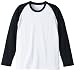 (ユナイテッド アスレ)United Athle 5.0オンスラグランロングスリーブTシャツ 540701 1002 ホワイト×ブラック M (ユナイテッド アスレ)United Athle 5.0オンスラグランロングスリーブTシャツ 540701 1002 ホワイト×ブラック M