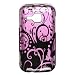 Samsung Galaxy Indulge / R910 Crystal Snap-On Phone Protector Case Black Purple Swirl