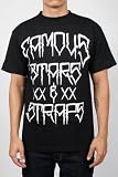 SO Hood Mens S/S T-shirt in Black/White by Famous Stars and Straps