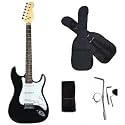 39" BLACK Electric Guitar Set w/ Bag & Strap