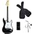 39" BLACK Electric Guitar Set w/ Bag & Strap