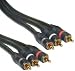 3 RCA Male / 3 RCA Male, High Quality Audio / Video Cable, 50 ft