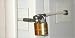 Refrigerator Door Lock with Padlock - 2" x 3" White