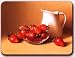 LAMPS BEAUTIFUL Fine Art Glass Cutting Board--Strawberries