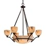 Minka Lavery Calavera 688-14 Large Alabaster 9-LT 540w (35"H x 33"W) Chandelier Lighting in Nutmeg