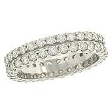 Round Shared prg 2 Row Diamond Eternity Band 1.50cttw