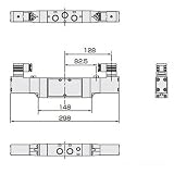 CKD セレックスバルブ4Fシリーズ 幅×奥行×高さ:298×33×95mm （4F330-10-AC100V）