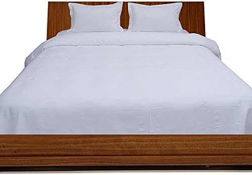 400-Thread Count Best Quality 100%Egyptian Cotton 4PC Sheet Set + 3PC Duvet Cover Set King/ Standard or Eastern King, White Solid 400TC By LaxLinen