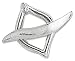 Blue Moon Frosting Metal Marquis Toggle Clasps, 10/Pkg, Silver