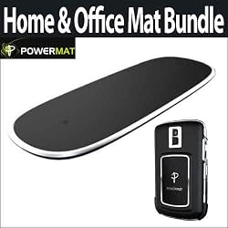 Powermat PMM-HO100 Home & Office Mat (Black) Bundle With Powermat Receiver Li-Ion Battery Door for Blackberry Bold Black