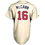 Brian McCann Atlanta Braves MLB Majestic Alternate Ivory Youth Replica Jersey