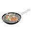 Perforated Barbecue Stir Fry Wok, Non-Stick Handle, 11"