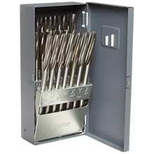 Alvord Polk 127-S-14 High-Speed Steel Chucking Reamer Set, Right Hand Spiral Flute, Uncoated Finish, 26-Piece, A -Z Letter Sizes