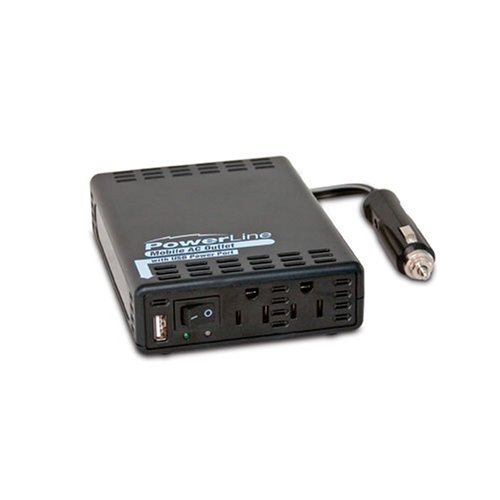 PowerLine 0900-73 200/400-Watt Slimline Inverter with USB Charging Port
