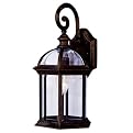 Glass 1 Light Wall Lantern– Black