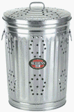 20 GAL, Trash/Burner Composter With Cover