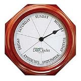 DAY CLOCK MAHOGANY - THE DAY AT A GLANCE