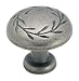 Amerock BP1581-WN Inspirations Leaf 1-1/4-Inch Diameter Knob, Weathered Nickel