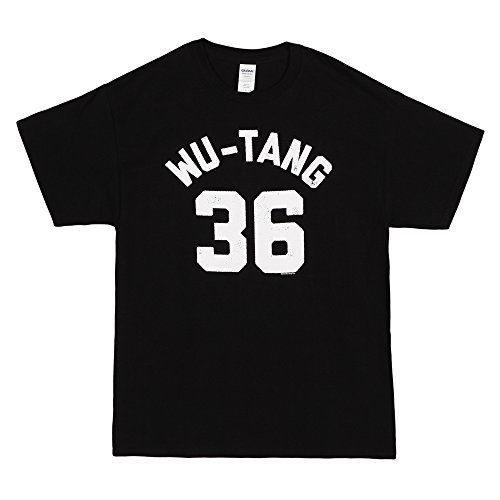 Wu-Tang Clan 36 Chambers Distressed Logo Adult T-shirt - Black (Medium)