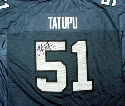Lofa Tatupu Autographed/Hand Signed Seattle Seahawks Reebok Replica Jersey