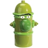 Pet StudioTM Five Alarm Friends Fireman Fire Hydrant Dog Pet Treat Jar Cookie Jar Green
