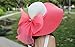 Vbiger Anti-uv Straw Large Wide Brim summer Beach Sun Hat With Bowknot (Watermelon Red)