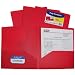 C-Line Two-Pocket Heavyweight Poly Portfolio, For Letter Size Papers, Includes Business Card Slot, 1 Case of 25 Portfolios, Red (33954)