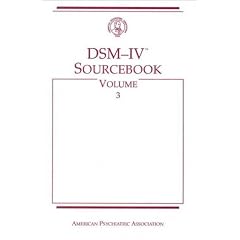 DSM-IV Sourcebook, Vol. 3 (Paperback)
