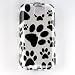 Premium Design Hard Snap-on Case Cover for HTC MyTouch Slide, White Dog Puppy Paws Print