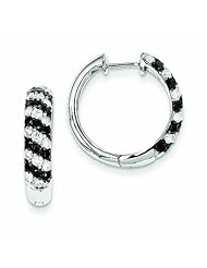 1.6 Carat 14K White Gold Diamond Hoop Earrings