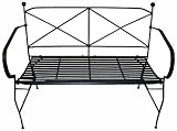 PTC Home & Garden Serenity Folding Bench with Cushion, Black