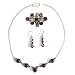 ShalinCraft Earring and Necklace Sets Sterling Silver and Amethyst Gemstones Handmade Indian Jewelry(gnklcs235)
