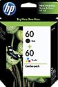 HP 60 Black, Tri-color Combo Pack Ink Cartridge in Retail Packaging (CD947FN#140)