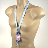 NORTH CAROLINA TAR HEELS LANYARD TICKET HOLDER KEYCHAIN