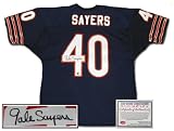 Gale Sayers Chicago Bears NFL Hand Signed Authentic Style Home Navy Jersey