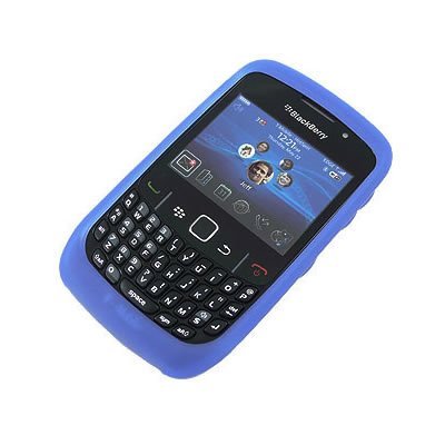 Silicon Skin Blue Rubber Soft Cover Case for RIM BLACKBERRY Curve 8520 8530 [WCP45]