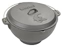 Bayou Classic 7419 11-Quart Cast-Iron Jambalaya Pot/Deep Fryer with Domed Lid